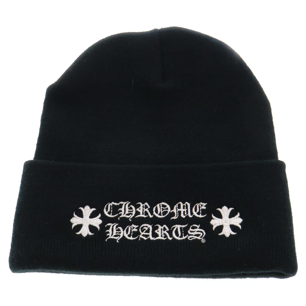 CHROME HEARTS(クロムハーツ) WOOL WATCH CAP ウールワッチキャップ ロゴ刺繍ビーニー ニットキャップ 帽子