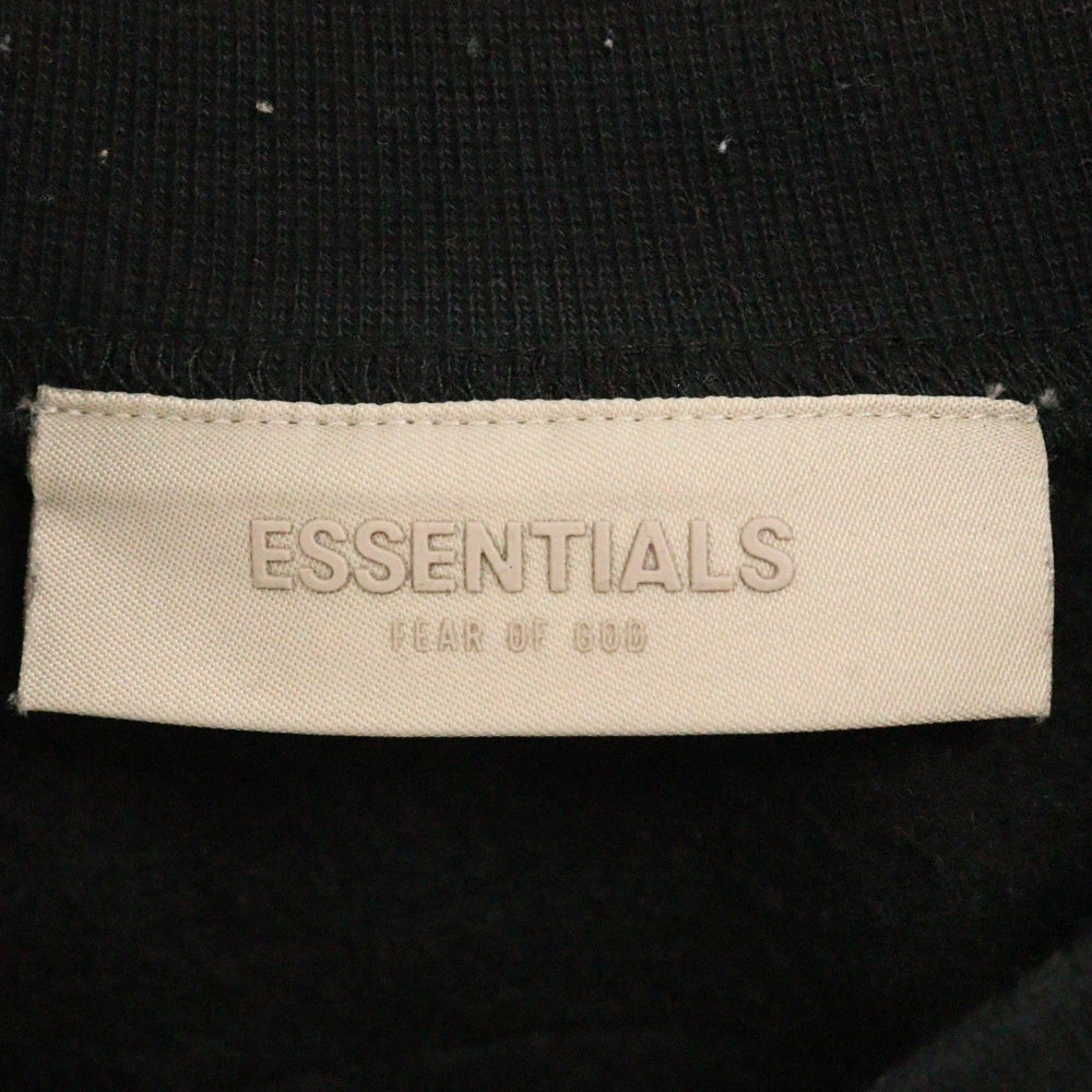FEAR OF GOD ESSENTIALS(フィアオブゴッド エッセンシャルズ) バックロゴプリント クルーネックスウェットトレーナー ブラック