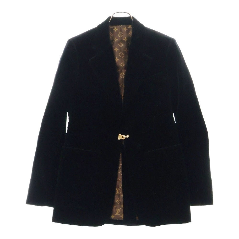 LOUIS VUITTON(ルイヴィトン) 24AW ベルベット スクールボーイ ブレザー 裏地モノグラム ベロア ジャケット ブラック RW242WB WPKF FRVE27