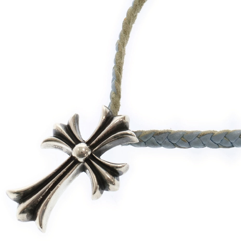 CHROME HEARTS(クロムハーツ) CH CRS SMLスモールCHクロス BC ボロチップブレイド ネックレス シルバー/ブルー