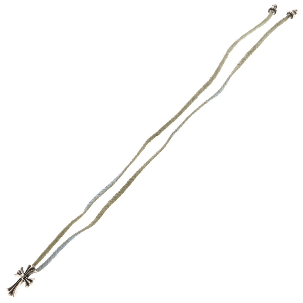 CHROME HEARTS(クロムハーツ) CH CRS SMLスモールCHクロス BC ボロチップブレイド ネックレス シルバー/ブルー