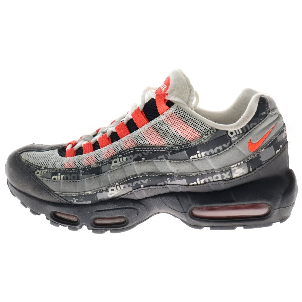 NIKE(ナイキ) ×ATMOS AIR MAX 95 PRNT WE LOVE NIKE アトモス エアマックス ウィーラブナイキ ローカットスニーカー AQ0925‐002 US11/29cm レッド/グレー