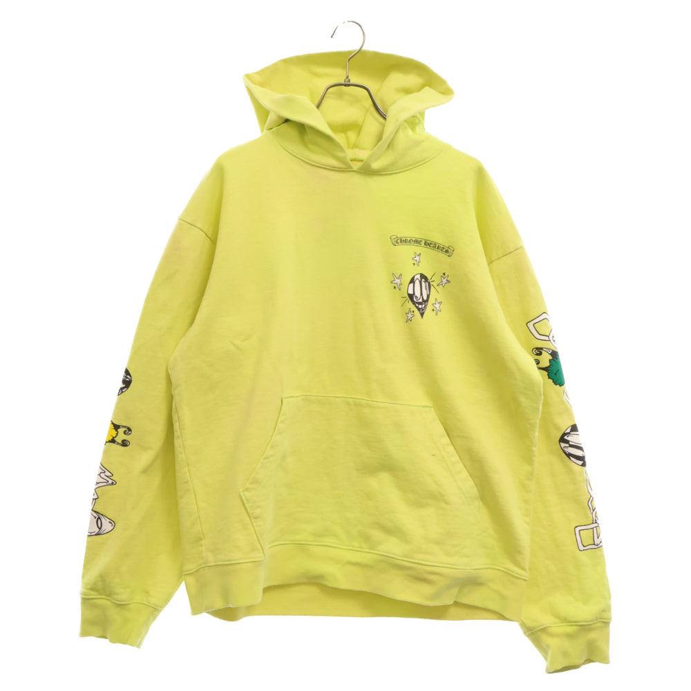 CHROME HEARTS(クロムハーツ) 22AW ×MATTY BOY PPO CHAIN GAME マッティボーイ チェーンゲーム プリント プルオーバースウェットパーカー フーディー イエロー
