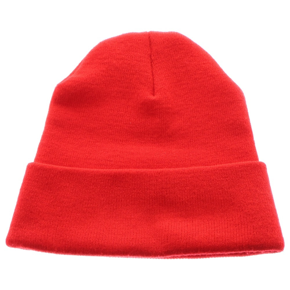 CHROME HEARTS(クロムハーツ) WOOL WATCH CAP ウールワッチキャップ ロゴ刺繍 アクリルビーニー ニットキャップ 帽子 レッド