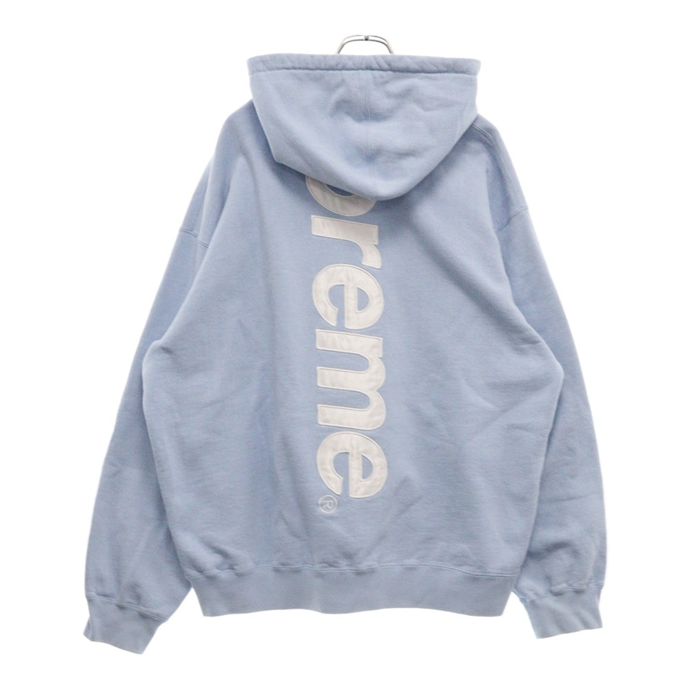 SUPREME(シュプリーム) 24AW Satin Applique Hooded Sweatshirt サテンアップリケフードパーカー ライトブルー