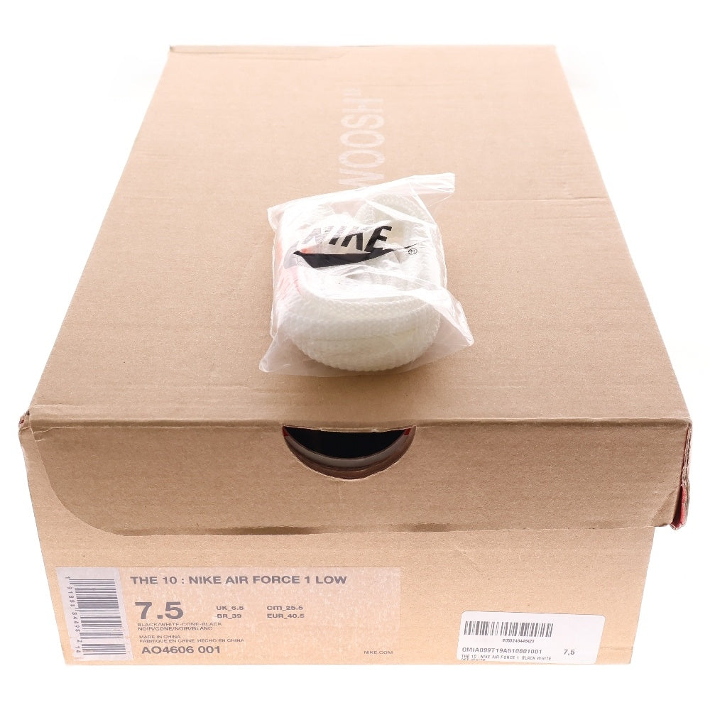 NIKE(ナイキ) ×OFF-WHITE THE 10 AIR FORCE 1 LOW AO4606-001 オフホワイト エアフォース1 ローカットスニーカー ブラック US7.5/25.5cm