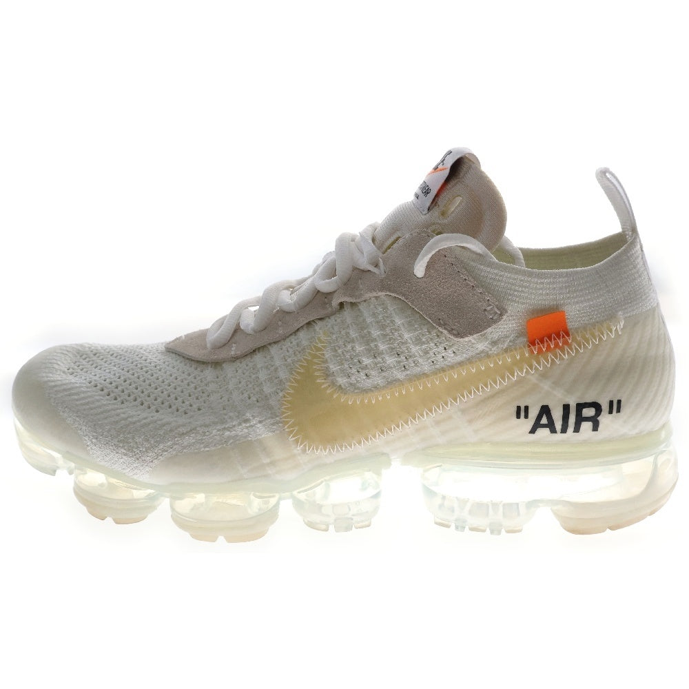 NIKE(ナイキ) ×OFF WHITE AIR VAPORMAX FLYKNIT AA3831-100 エアベイパーマックスフライニット ローカットスニーカー ホワイト US8/26.0cm