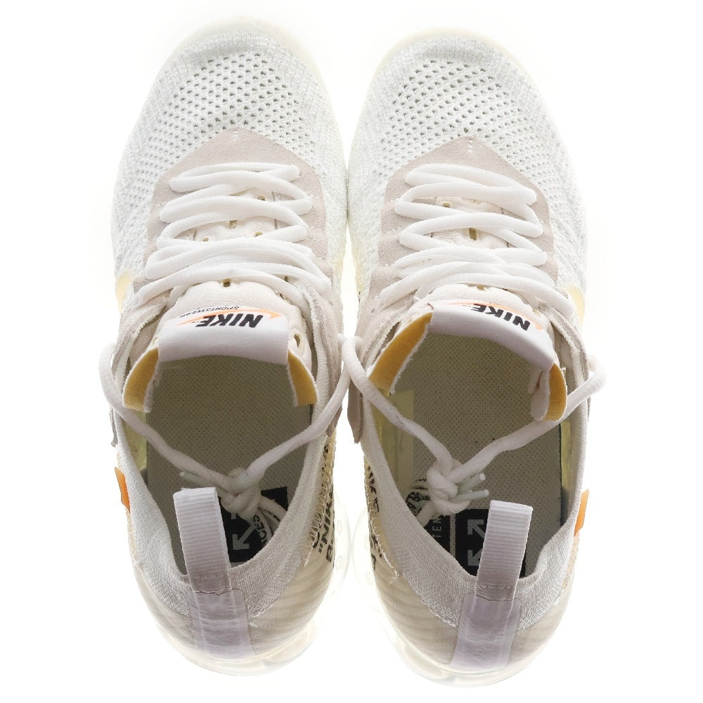NIKE(ナイキ) ×OFF WHITE AIR VAPORMAX FLYKNIT AA3831-100 エアベイパーマックスフライニット ローカットスニーカー ホワイト US8/26.0cm