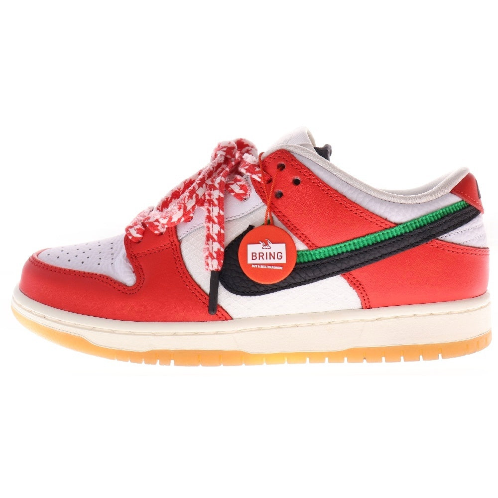 NIKE SB(ナイキエスビー) ×Frame Skate DUNK LOW PRO QS Habibi CT2550-600 フレイムスケート ダンク ハビビ ローカットスニーカー ホワイト/レッド US8/26.0cm