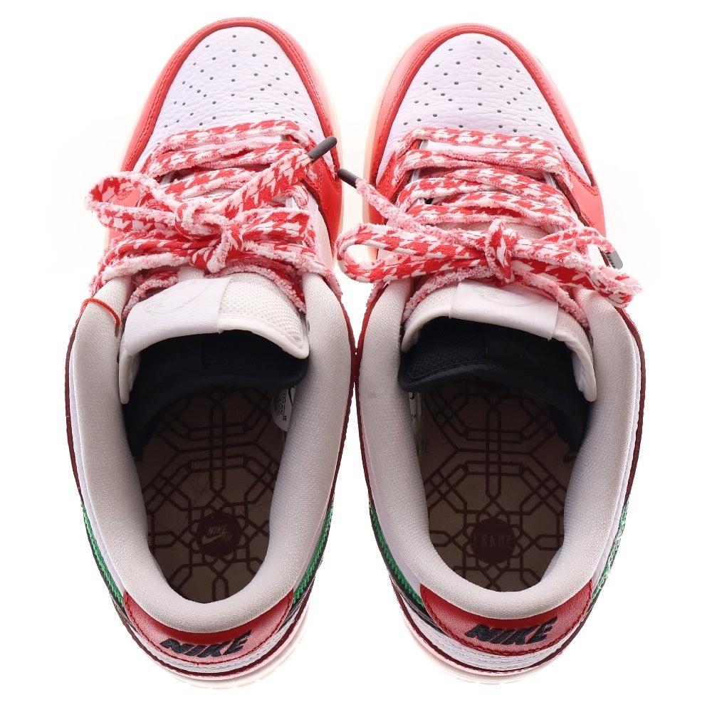 NIKE SB(ナイキエスビー) ×Frame Skate DUNK LOW PRO QS Habibi CT2550-600 フレイムスケート ダンク ハビビ ローカットスニーカー ホワイト/レッド US8/26.0cm