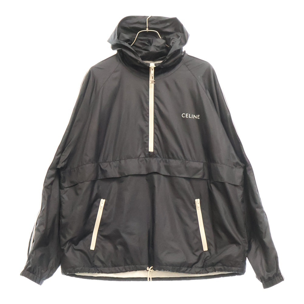 CELINE(セリーヌ) 24SS ウインドブレーカー ロゴプリント ハーフジップアノラックジャケット 2W81A052I.38NO ブラック