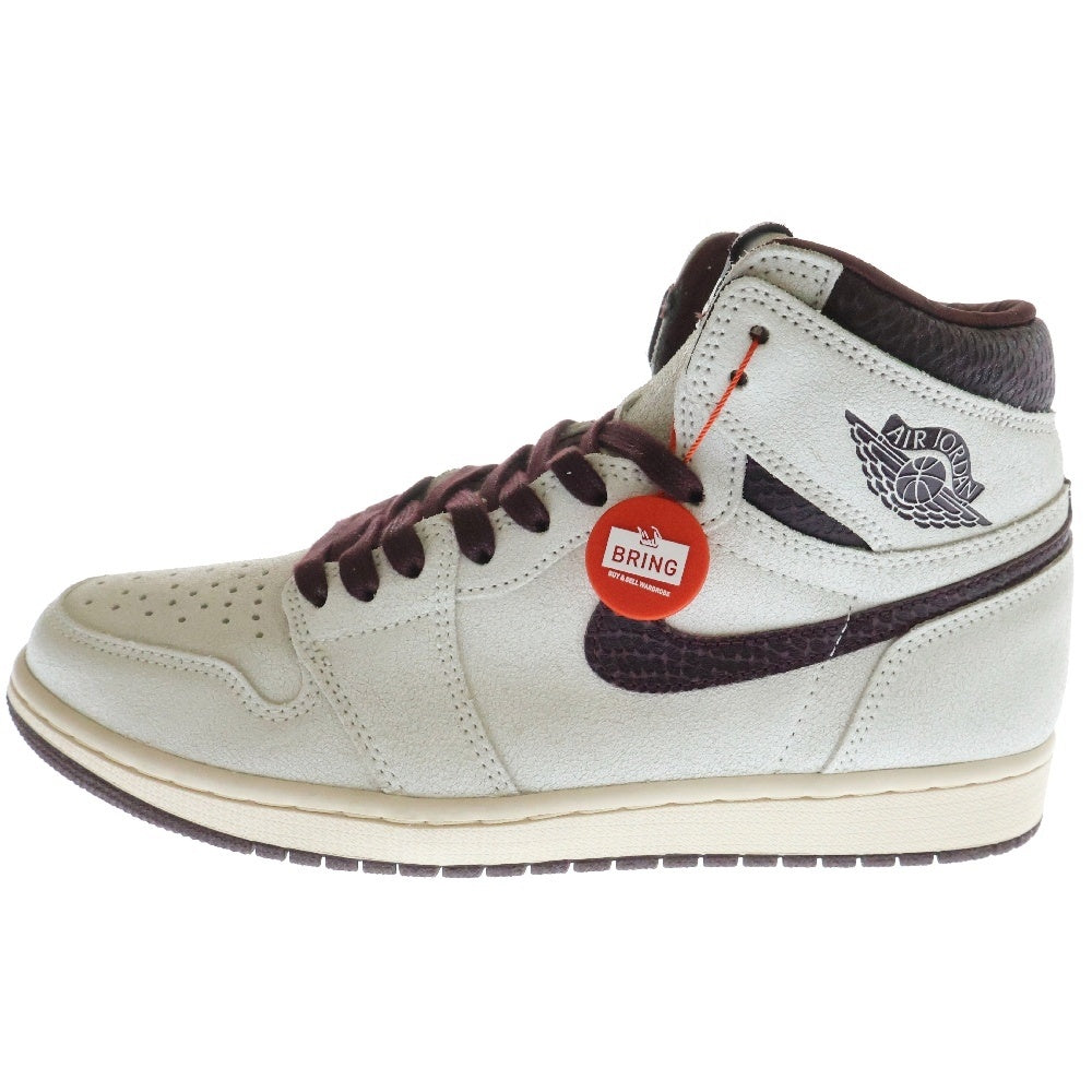 NIKE(ナイキ) ×A MA MANIERE AIR JORDAN 1 RETRO HIGH OG SP アマ マニエール エアジョーダン1 ハイカットスニーカー ホワイト/ブラウン US10/28cm DO7097-100