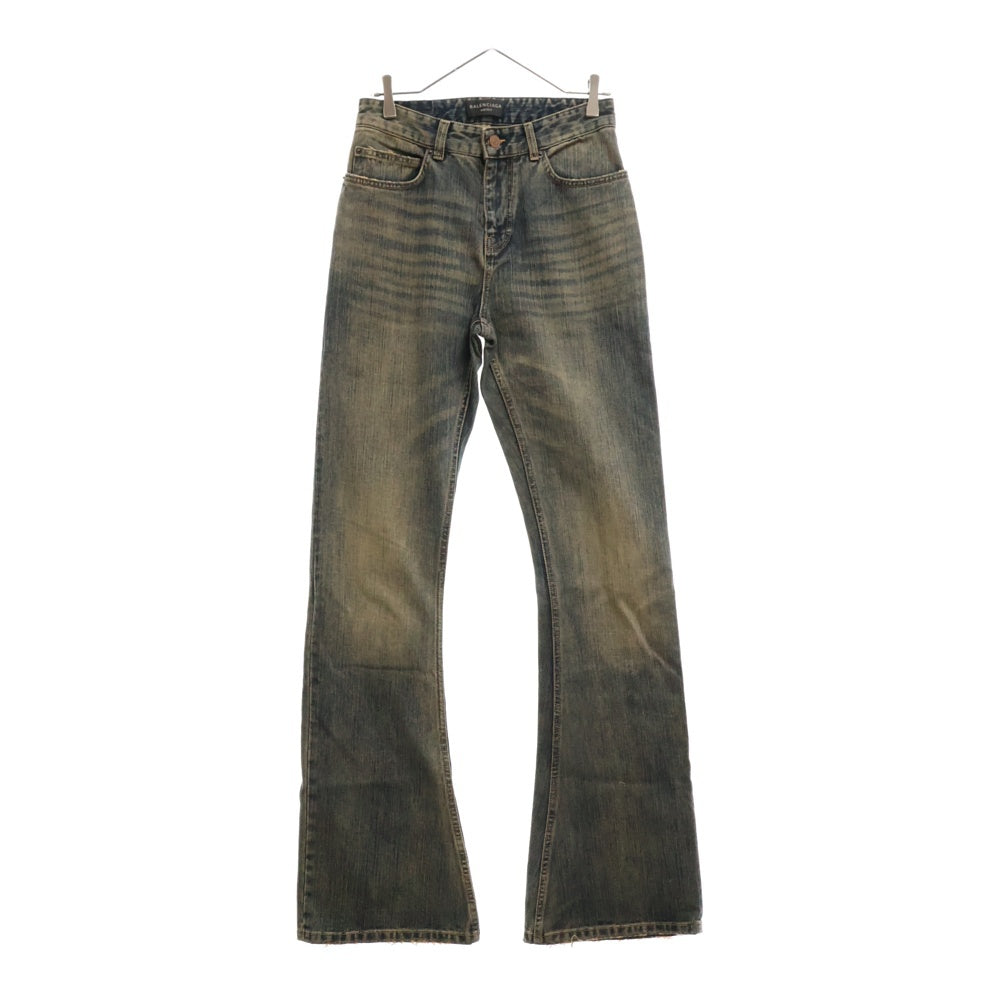 BALENCIAGA(バレンシアガ) 23AW ウォッシュド加工ブーツカットデニムパンツ インディゴ 751089 TNW65