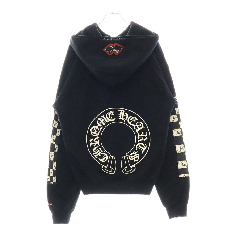 CHROME HEARTS(クロムハーツ) PPO FXXK U DBL CHOMPER HD PLVR MATTY BOY バックプリント チョンパー ダブルフーディー プルオーバーパーカー ブラック