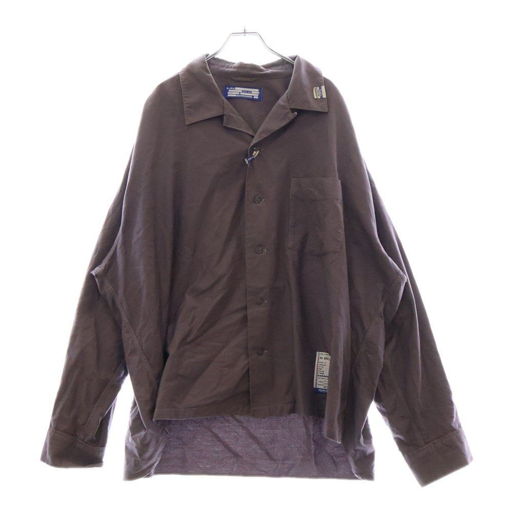 MIHARA YASUHIRO(ミハラヤスヒロ) Long Sleeve Oxford Shirt オープンカラーシャツ パープル I06SH011