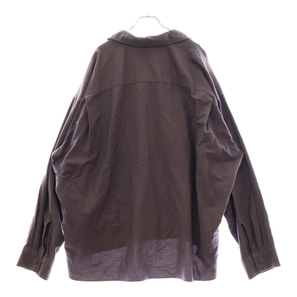 MIHARA YASUHIRO(ミハラヤスヒロ) Long Sleeve Oxford Shirt オープンカラーシャツ パープル I06SH011