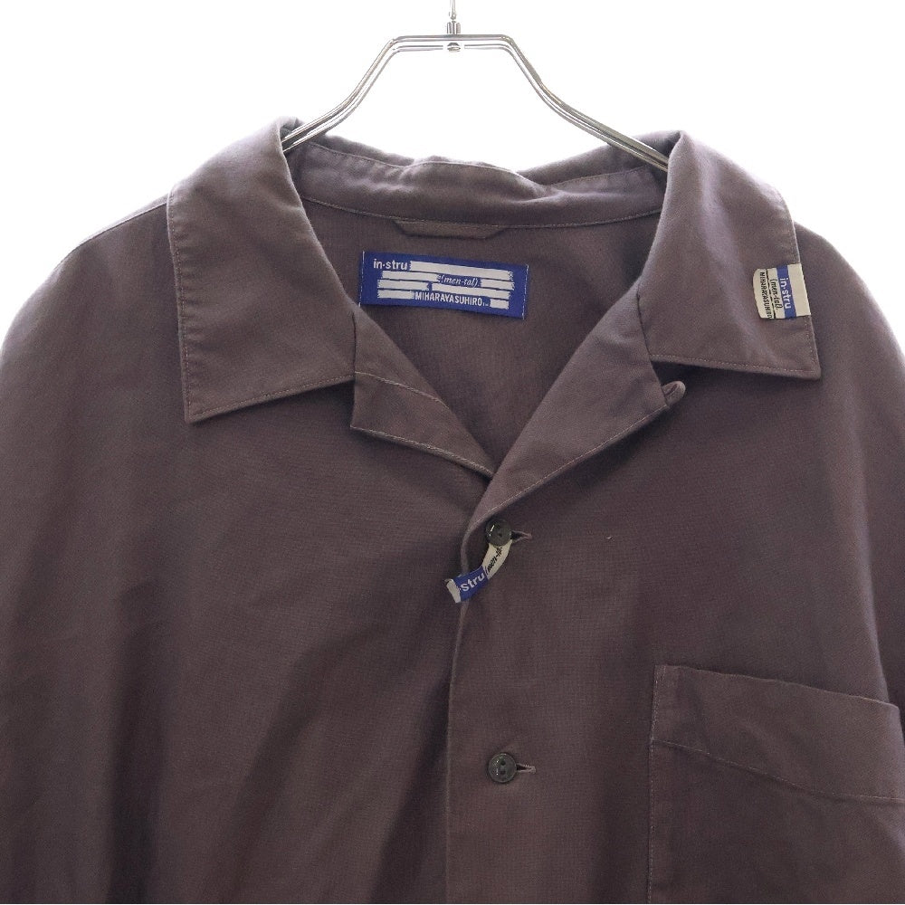 MIHARA YASUHIRO(ミハラヤスヒロ) Long Sleeve Oxford Shirt オープンカラーシャツ パープル I06SH011