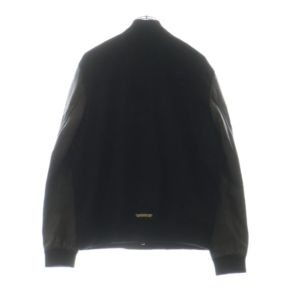 CHROME HEARTS(クロムハーツ) LETTERMAN レターマン CHマルチレザーパッチレザースリーブブルゾン ジャケット ブラック/シルバー