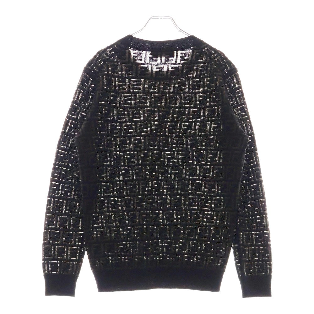 FENDI(フェンディ) 総柄 ロゴ ニット セーター ブラック FZY063AAUQ