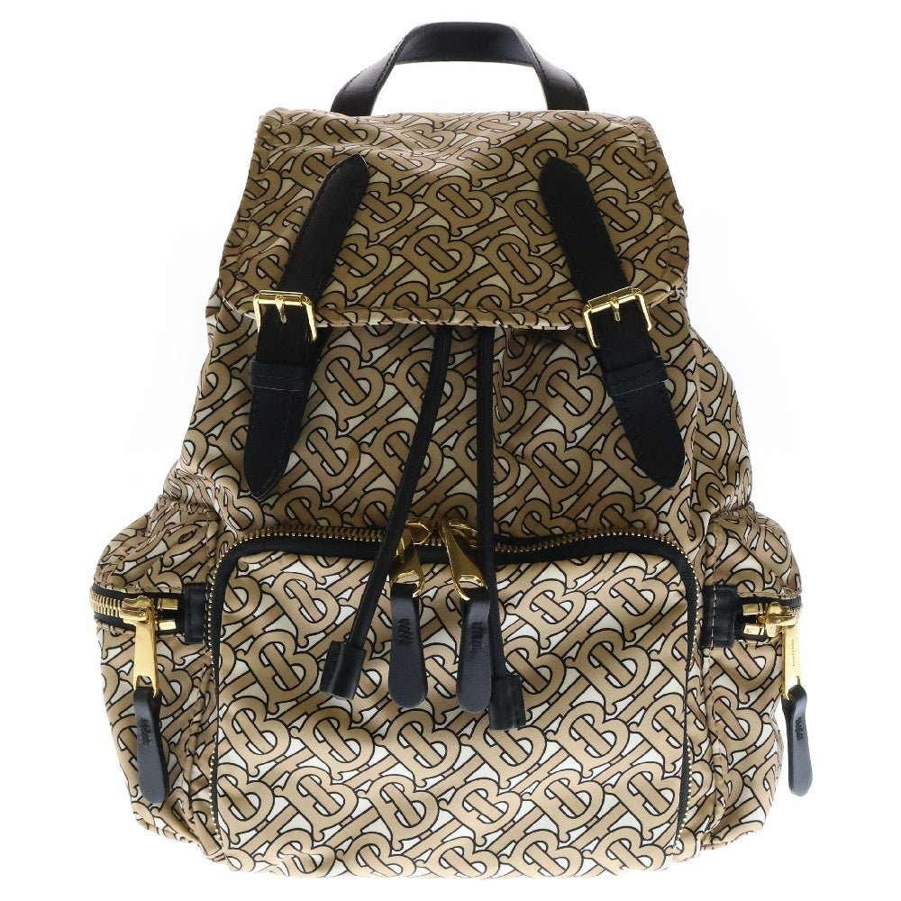 BURBERRY(バーバリー) モノグラム TBロゴ 総柄 ナイロン バックパック リュックサック ベージュ 8011638