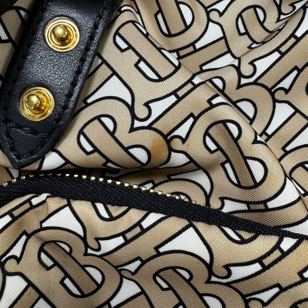 BURBERRY(バーバリー) モノグラム TBロゴ 総柄 ナイロン バックパック リュックサック ベージュ 8011638