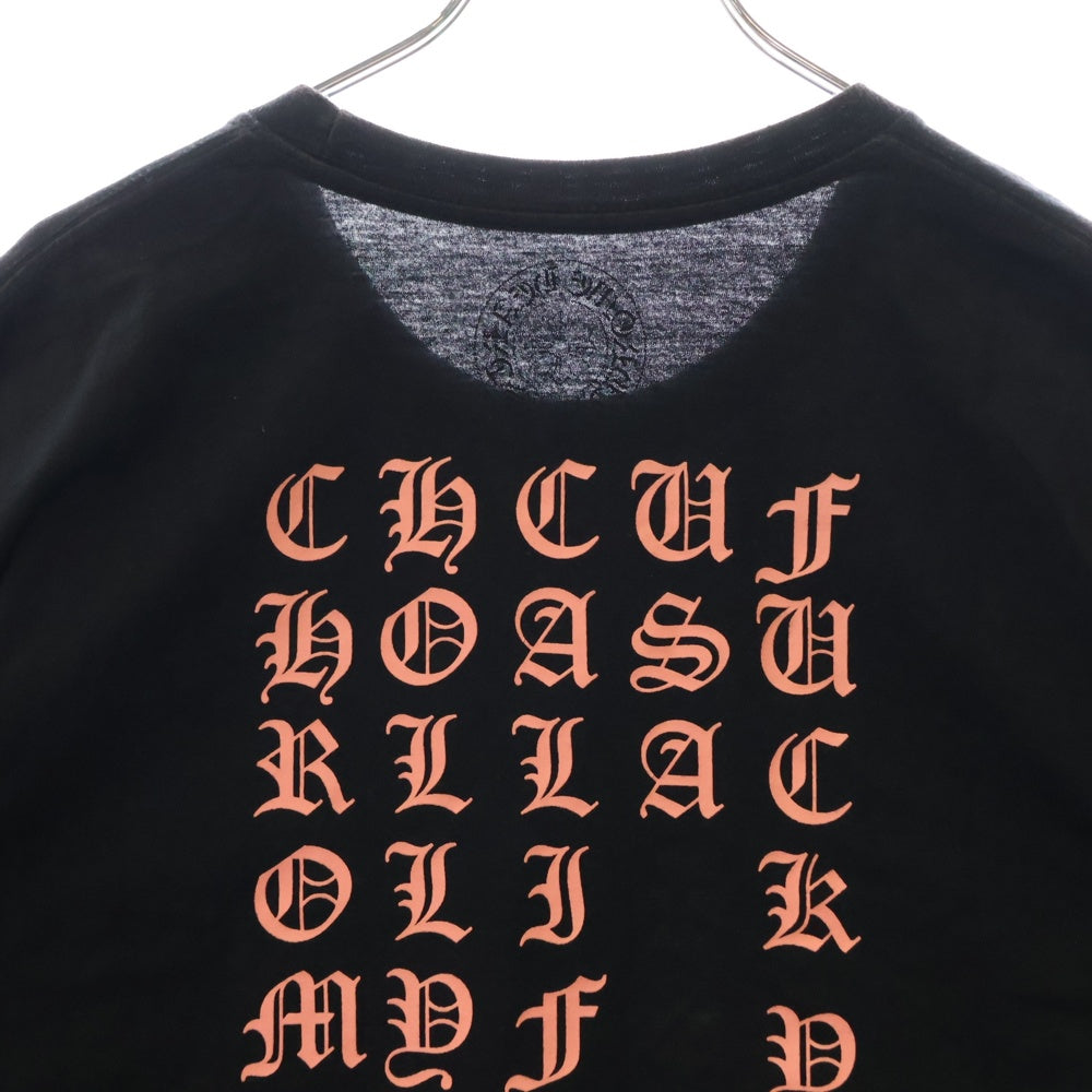 CHROME HEARTS(クロムハーツ) Pink Logo Tee ネオンピンク ロゴ 半袖Tシャツ ブラック/ピンク
