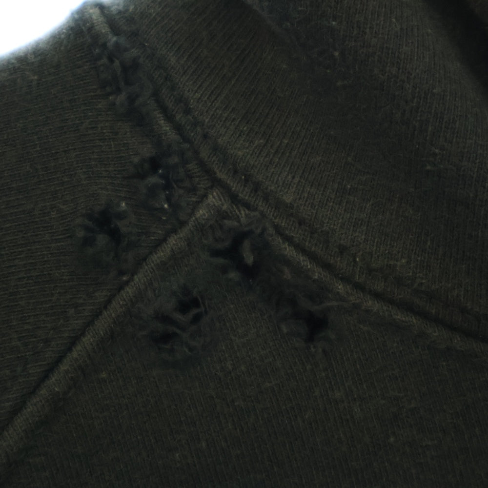 BALENCIAGA(バレンシアガ) 22SS Metal Hoodie Logo バレンシアガ メタルロゴ ペイント加工 スウェット プルオーバーパーカー ブラック 697879 TMV89