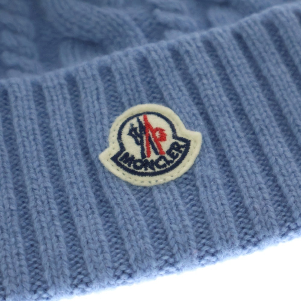 MONCLER(モンクレール) BERRETO TRICOT F20939Z70301 シルバービーニーニット帽 ブルー