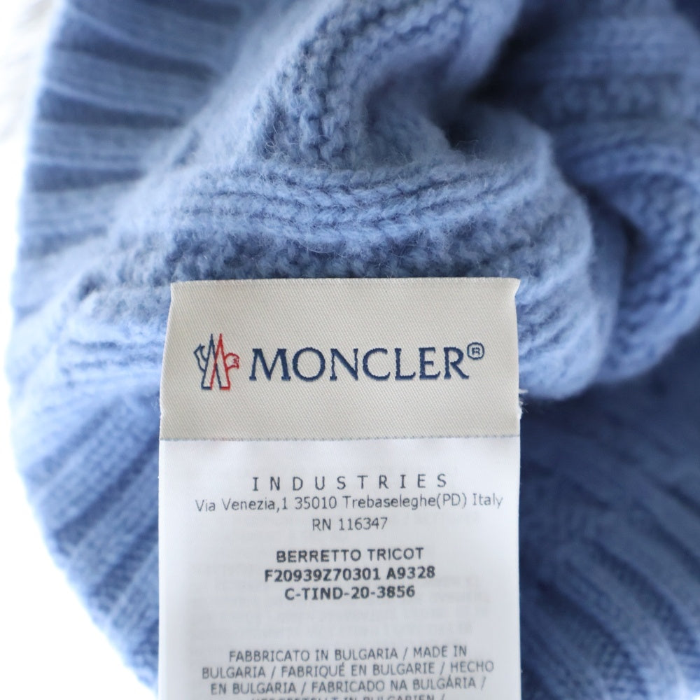 MONCLER(モンクレール) BERRETO TRICOT F20939Z70301 シルバービーニーニット帽 ブルー