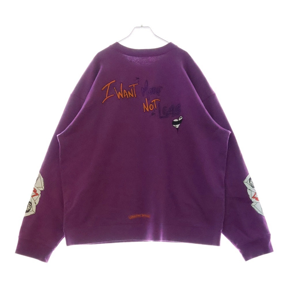 CHROME HEARTS(クロムハーツ) PPO IWANT MORE NOT LESS HD PLVR MATTY BOY プリント スウェットトレーナー パープル