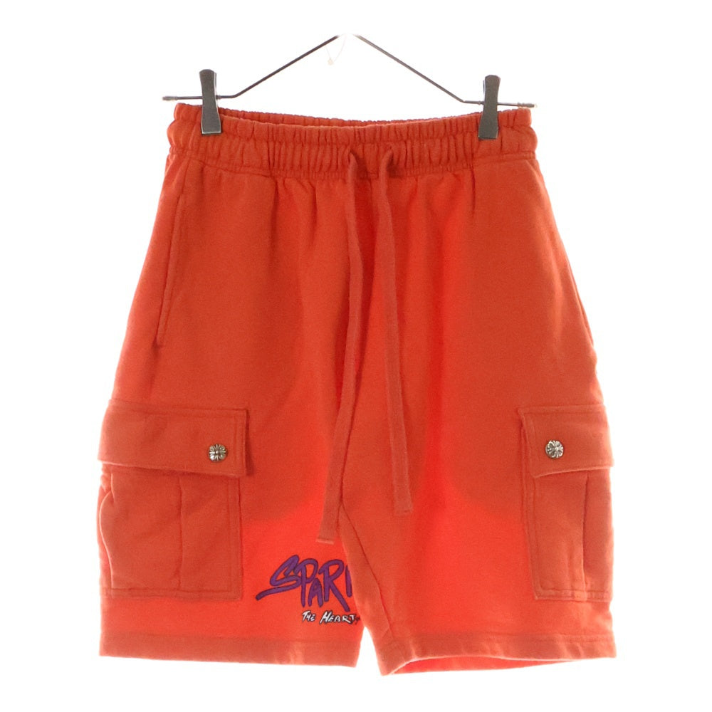 CHROME HEARTS(クロムハーツ) ×MATTY BOY SHORTS マッティボーイ ロゴプリント スウェットショーツ カーゴハーフパンツ レッド