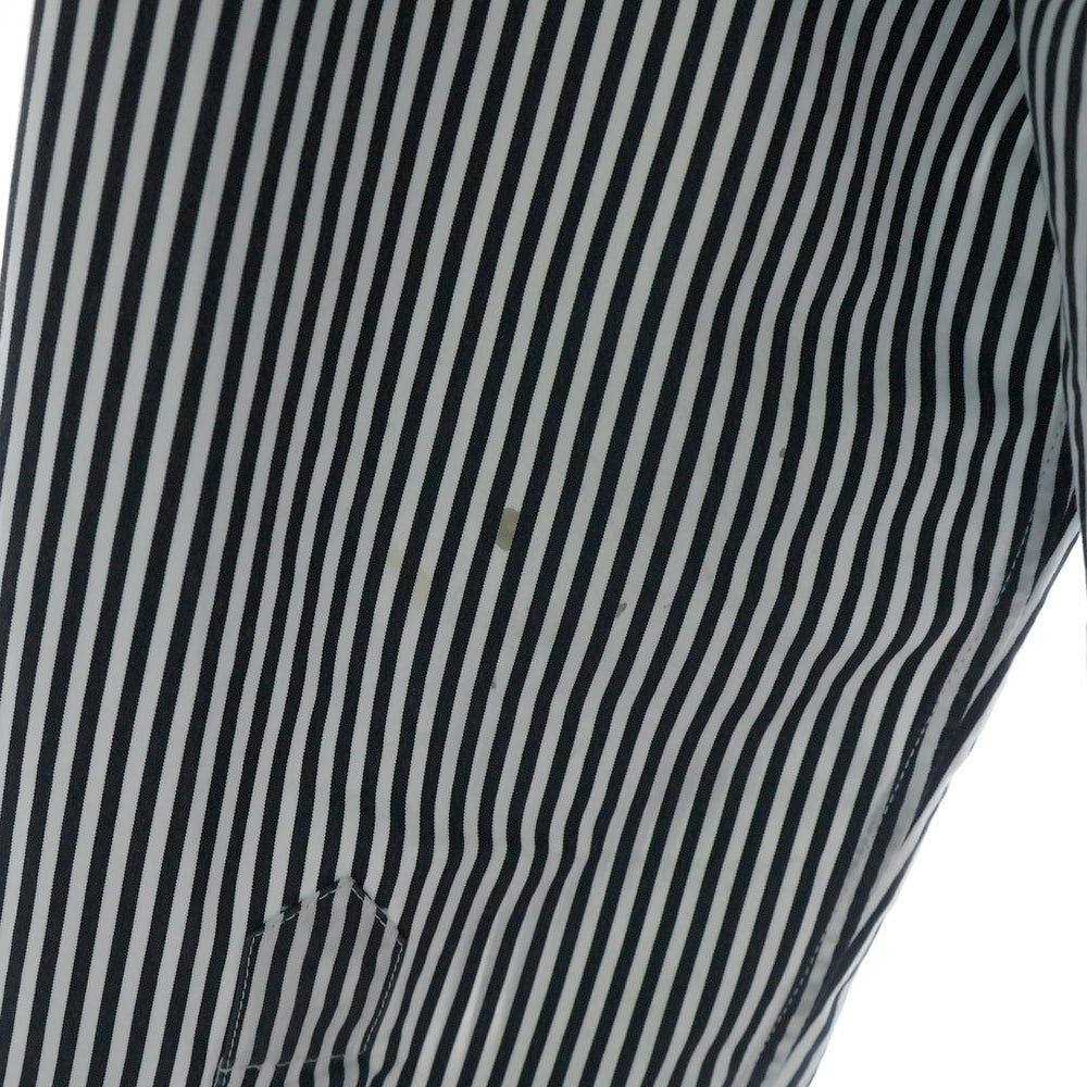BALENCIAGA(バレンシアガ) 19AW バックロゴプリントオーバーサイズストライプ長袖シャツ ホワイト/ブラック 556878 TFM07