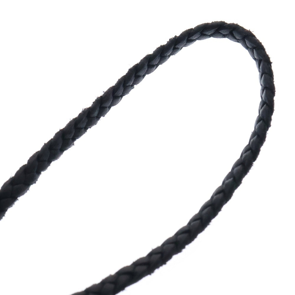 CHROME HEARTS(クロムハーツ) CH PLS LANYARS CHプラス ランヤード クリップホルダー レザーネックレス シルバー/ブラック