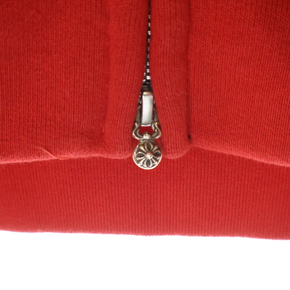 CHROME HEARTS(クロムハーツ) SAILIN ON ZIP HD セメタリークロス刺繍ジップアップパーカー レッド