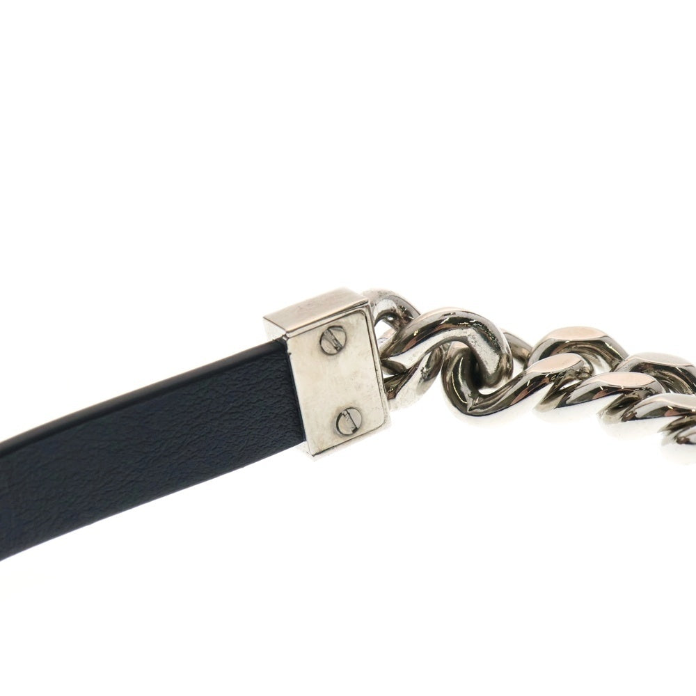 1017 ALYX 9SM(アリクス) 22SS LEATHER ID NECKLACE AAUJW0148OT01 レザー チョーカー ネックレス ブラック/シルバー
