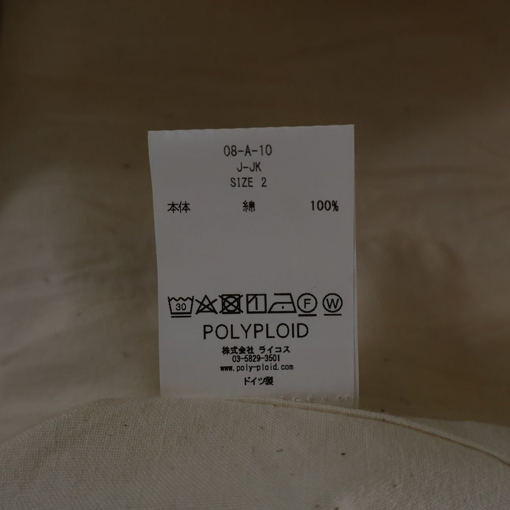 POLYPLOID(ポリプロイド) J JACKET A コットン ジャケット ホワイト 08-A-10