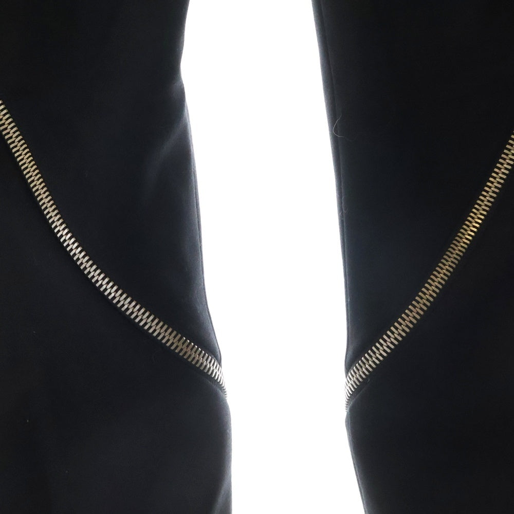 HELIOT EMIL(エリオット・エミル) 23AW _W_10_127_BLK01 SLING TAILORED TROUSER ジップデザイン トラウザー パンツ ブラック
