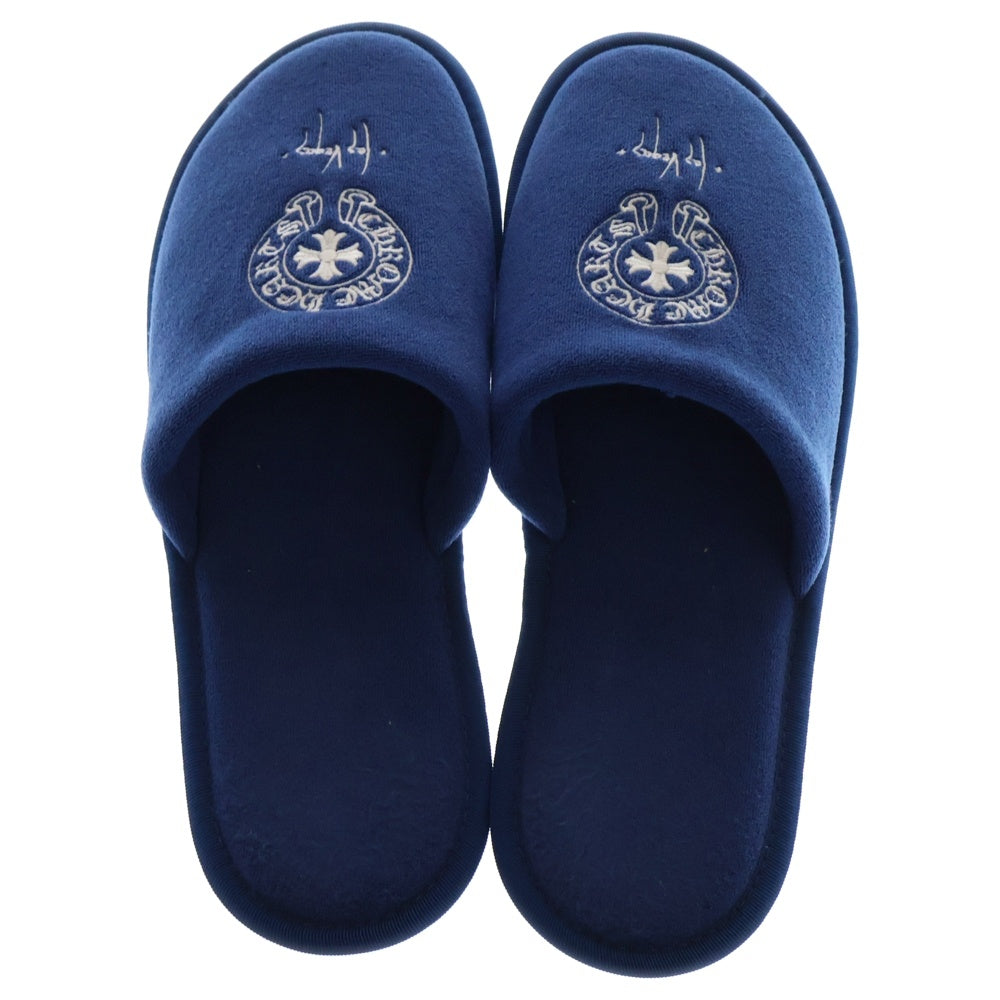 CHROME HEARTS(クロムハーツ) LAS VEGAS HOTEL SLIPPER ラスベガス限定 ホースシュー刺繍 ホテルスリッパ ブルー