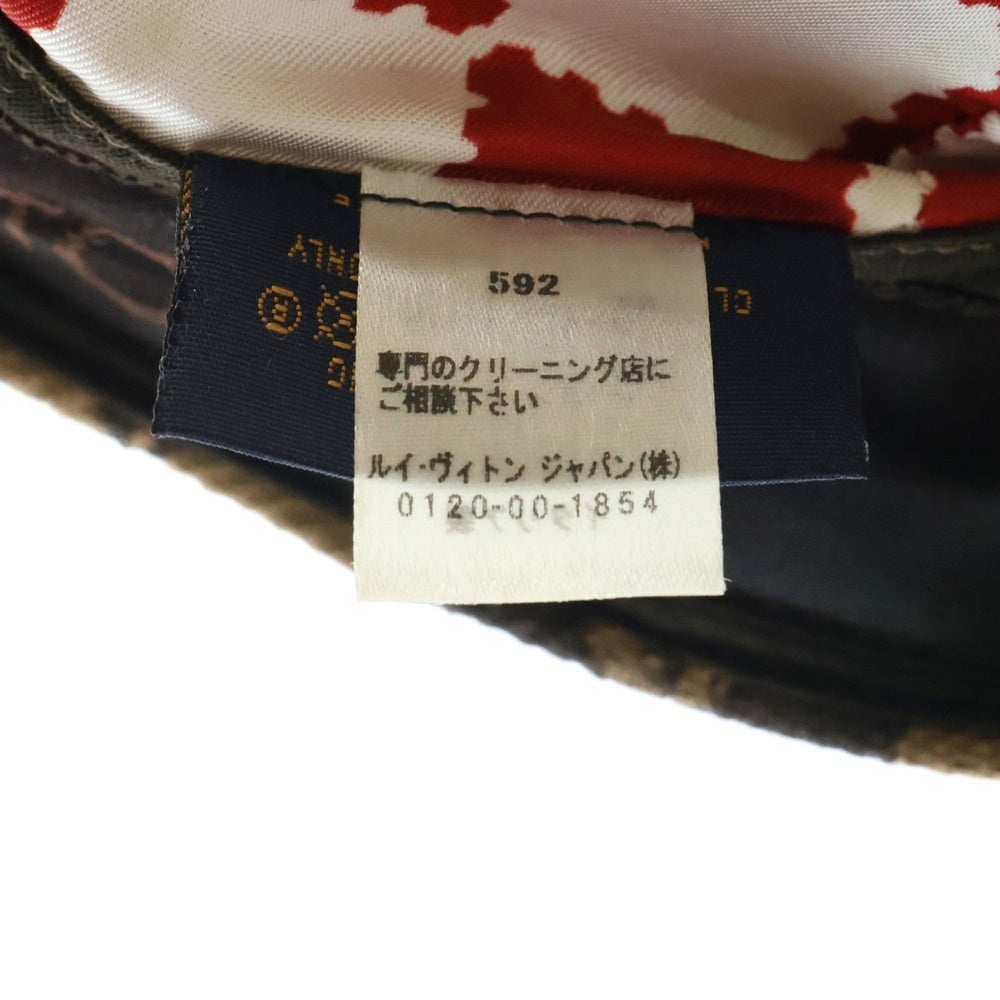 LOUIS VUITTON(ルイヴィトン) ×NIGO メイド ストライプ フラット キャップ ウール / ポリアミド MP3265 ブラウン