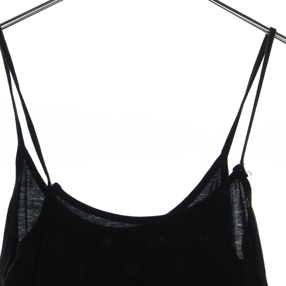 CHROME HEARTS ブラック キャミソール ロゴ 中古・古着通販】CHROME HEARTS (クロムハーツ) ロゴプリント