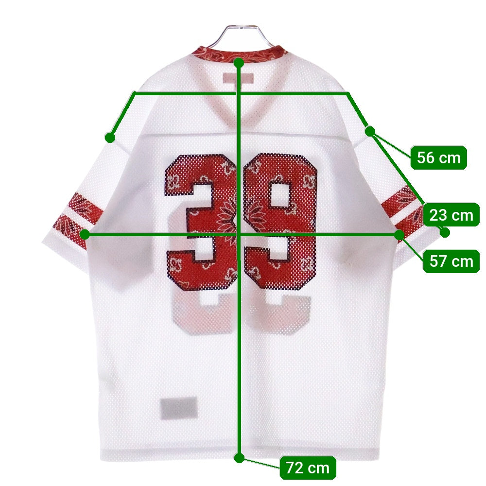 SUPREME(シュプリーム) 25SS Bandana Football Jersey バンダナ フットボール ジャージ ホワイト/レッド