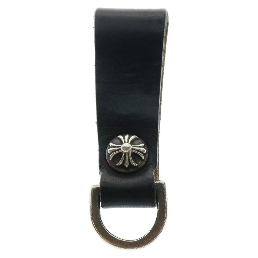 CHROME HEARTS(クロムハーツ) BELT LOOP D RING Dリング クロスボールベルトループ ブラック/シルバー BCA415