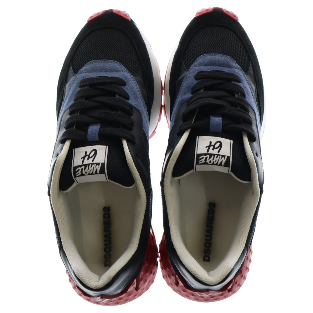 DSQUARED2(ディースクエアード) MAPLE64 SNEAKERS ローカットスニーカー SNM 01601683 M1334 ブラック/レッド