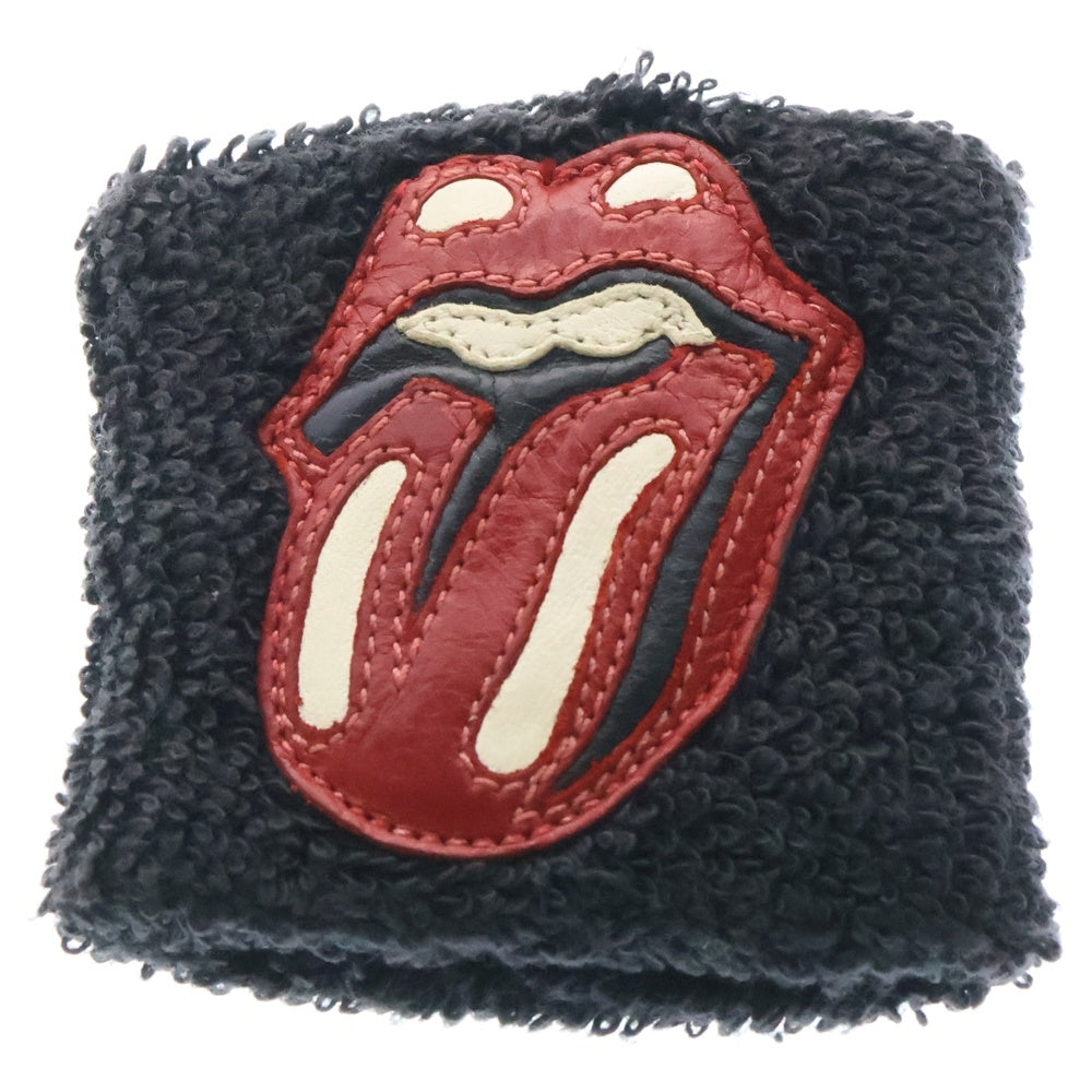 CHROME HEARTS(クロムハーツ) THE ROLLING STONES ザローリングストーンズ リップアンドタン リストバンド ブラック