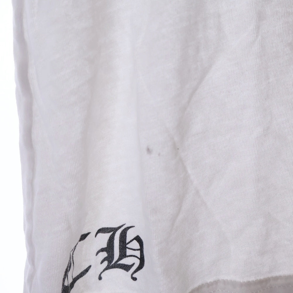 CHROME HEARTS(クロムハーツ) Cemetery Cross Tire Track Tee Vネック セメタリークロストラック半袖Tシャツ ブラック
