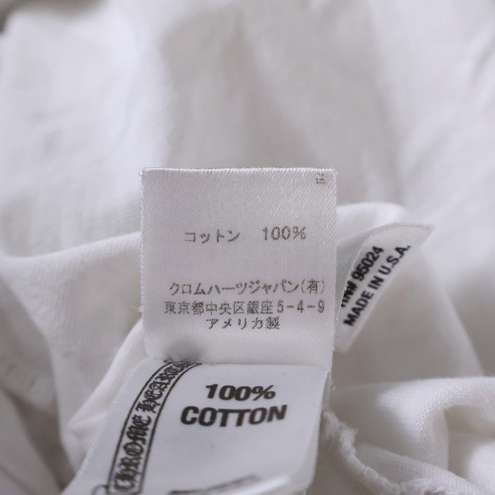 CHROME HEARTS(クロムハーツ) Cemetery Cross Tire Track Tee Vネック セメタリークロストラック半袖Tシャツ ブラック