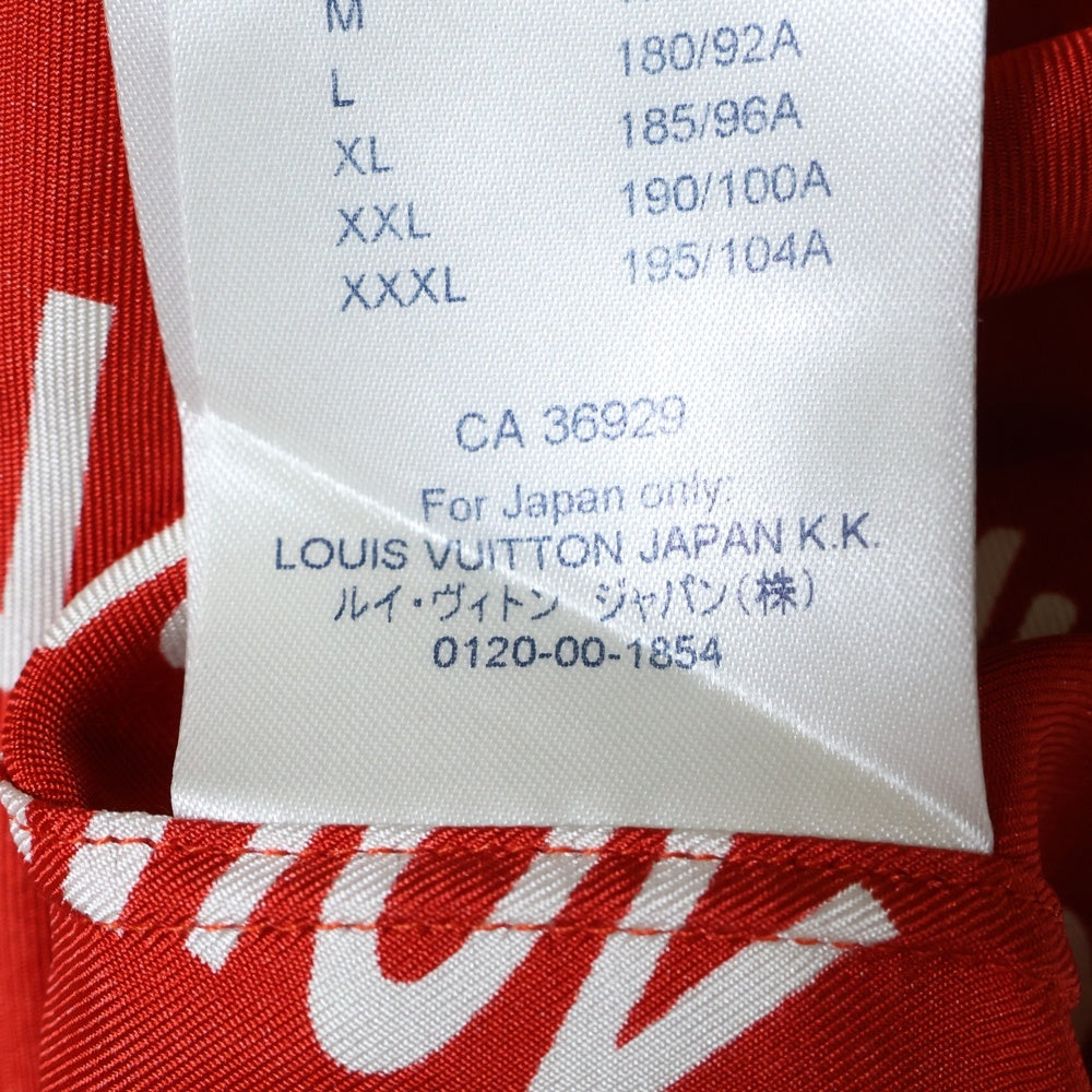 LOUIS VUITTON(ルイヴィトン) 18SS シティーロゴ シルク半袖シャツ レッド RM181M FIO HES22W