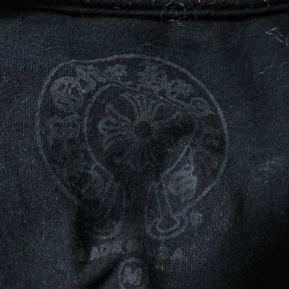 CHROME HEARTS(クロムハーツ) H T-SHRT スクロールラベルプリント半袖Tシャツ カットソー ブラック