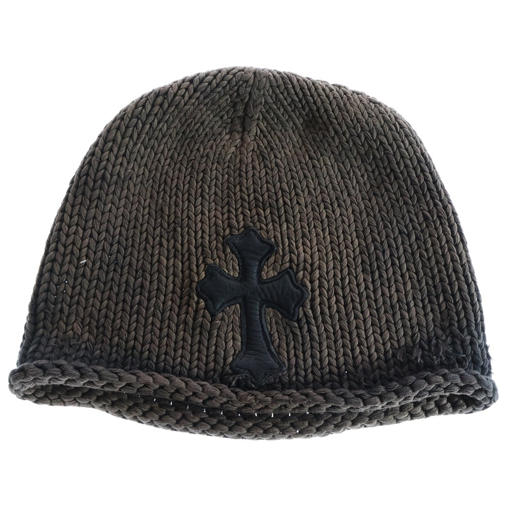 CHROME HEARTS(クロムハーツ) BEANIE CASH クロスパッチ付きコットンビーニーニットキャップ