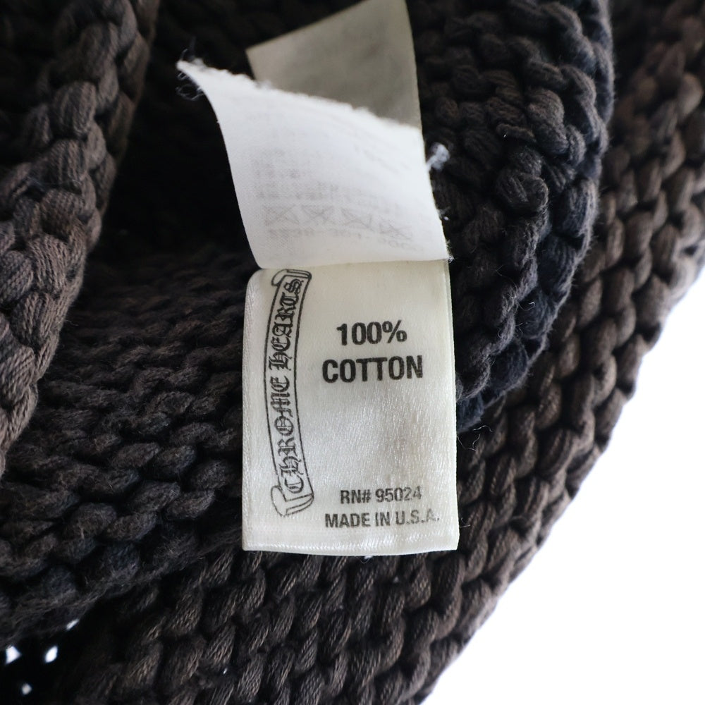 CHROME HEARTS(クロムハーツ) BEANIE CASH クロスパッチ付きコットンビーニーニットキャップ